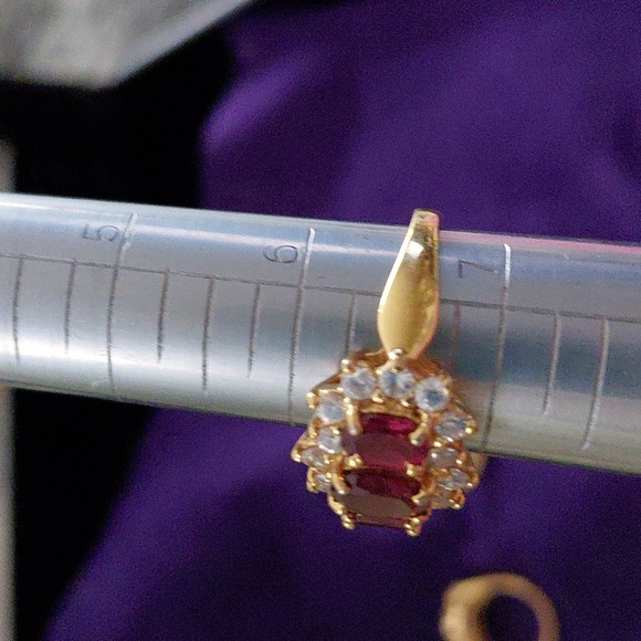 Assorted Garnet Cocktail Rings, Set Of Four. Vintage Various Sizes. - Picture 12 of 16